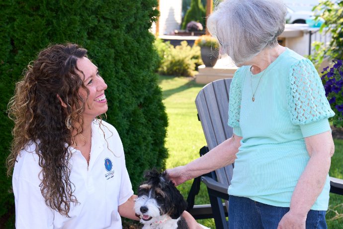 A Caregiver spending the afternoon with her client