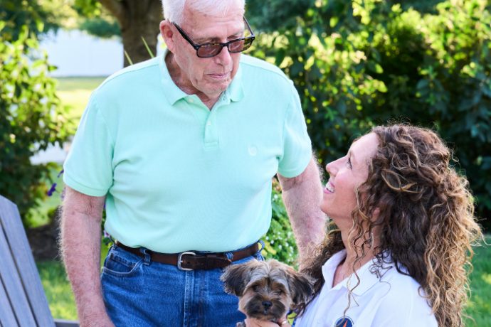 A shared moment between client and Caregiver