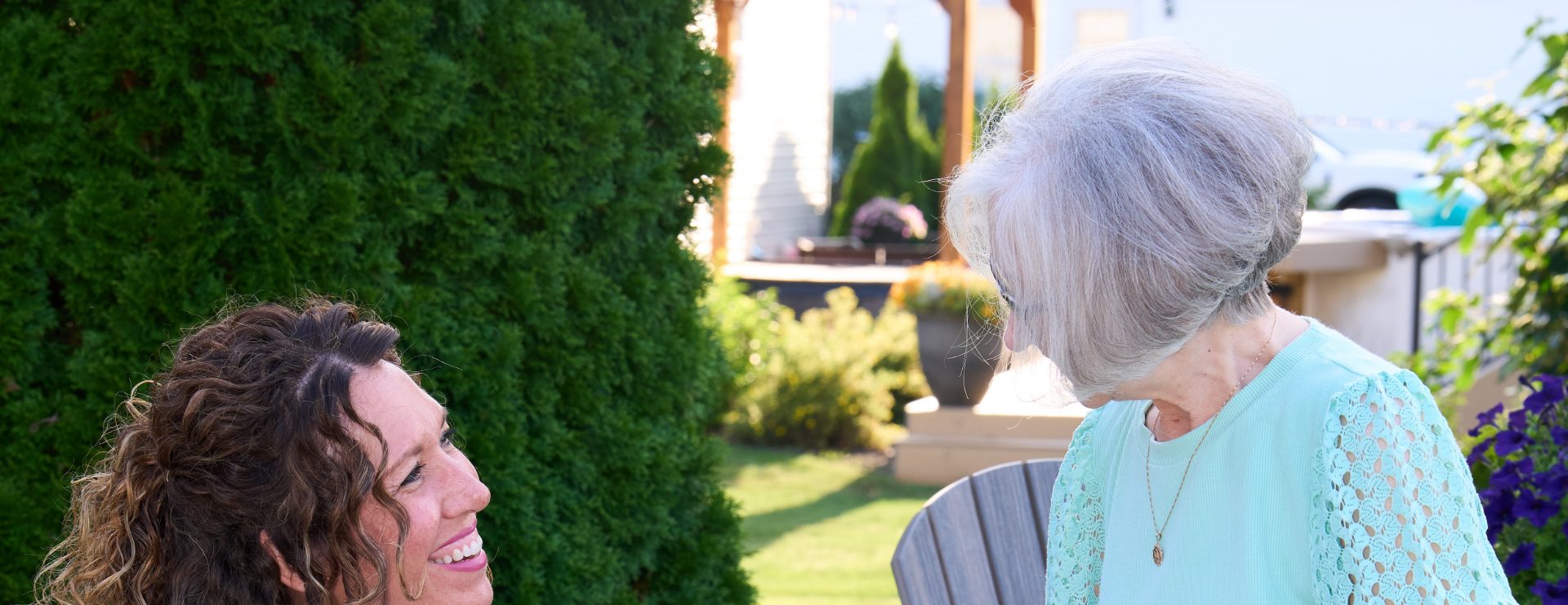 A Wayfinder Caregiver with a client in Wilsonville